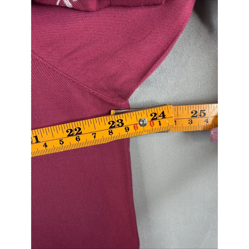 Bobby Chan  Barrett-Jackson Silk Camp Shirt Mens M Red Bowling Stripe - Picture 7 of 8